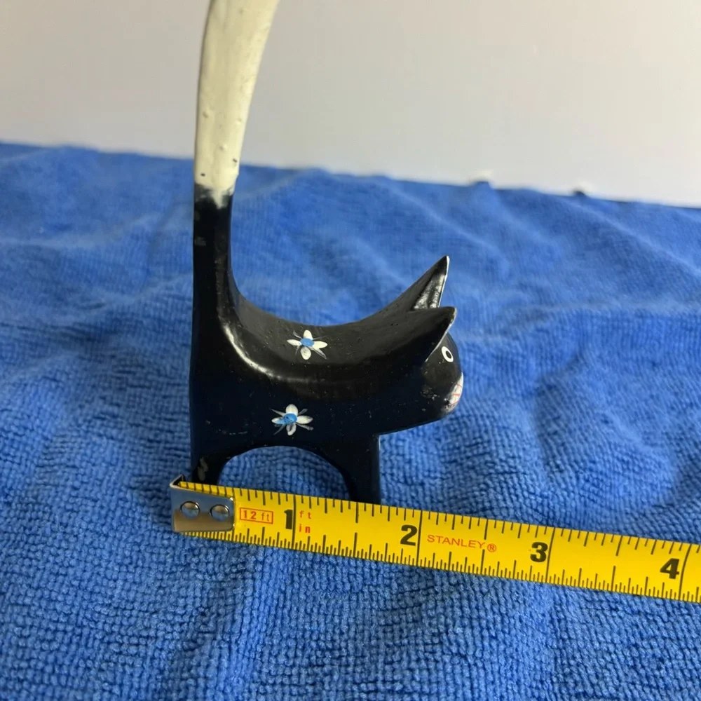 Handcrafted Cat Figurines - Black and Yellow